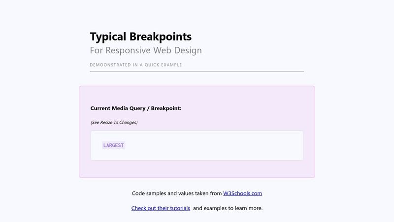 Typical Breakpoints For Responsive Web Design