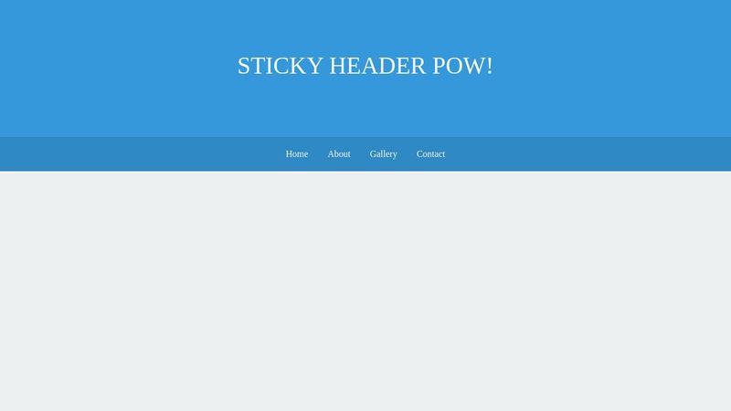 Sticky Header CSS Transition