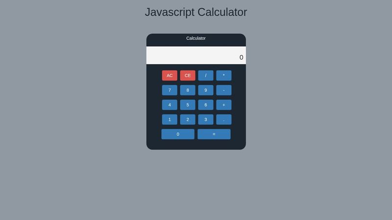 Javascript Calculator
