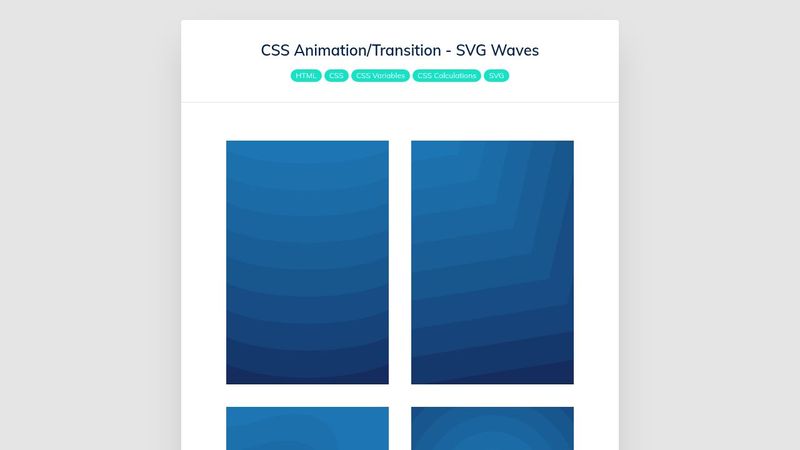 CSS Animation/Transition - SVG Waves