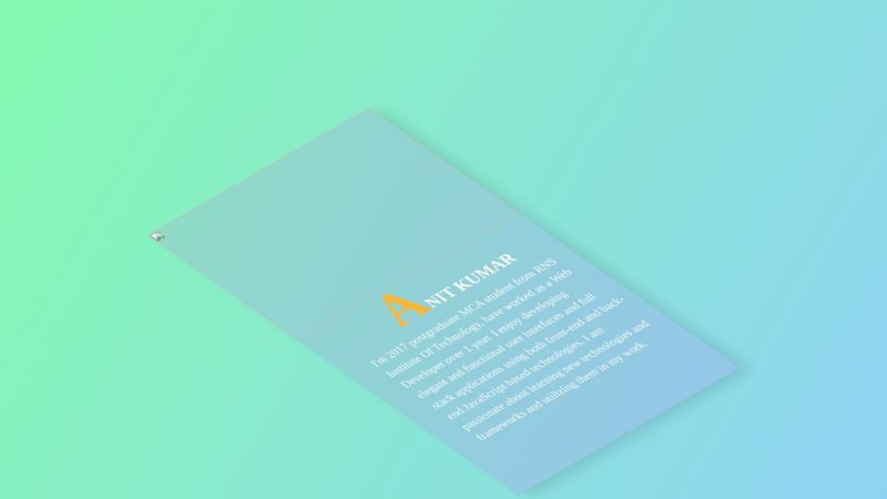 3D CSS Card