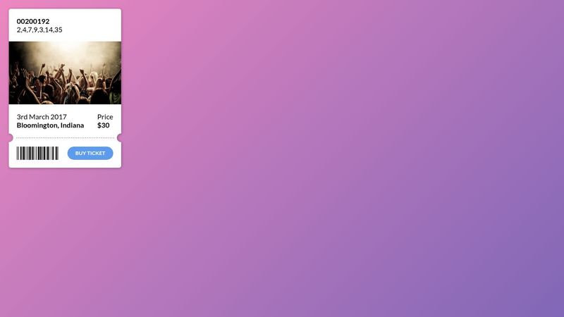 html css ticket