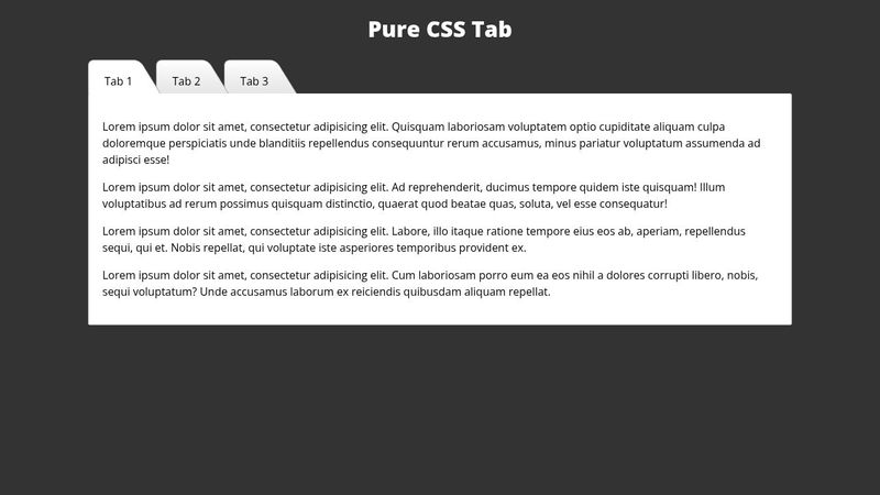 Pure CSS Tabs