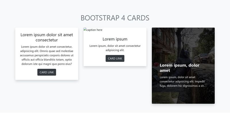 SIMPLE CARDS - with bootstrap 4