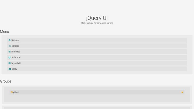 jQuery UI - Advanced Sortable
