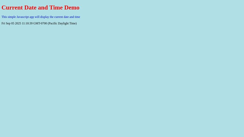 Simple Date and Time JS Practice