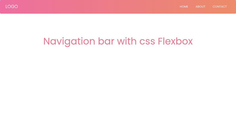 Navigation bar with Css Flexbox
