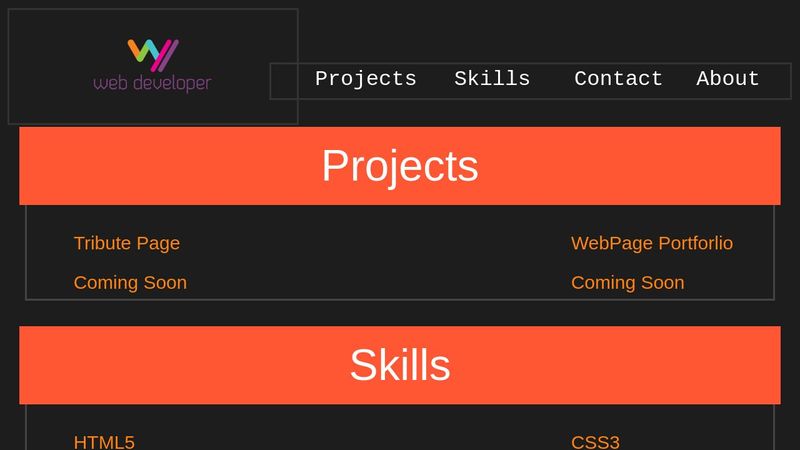 FreeCodeCamp: Build A Personal Portfolio Webpage
