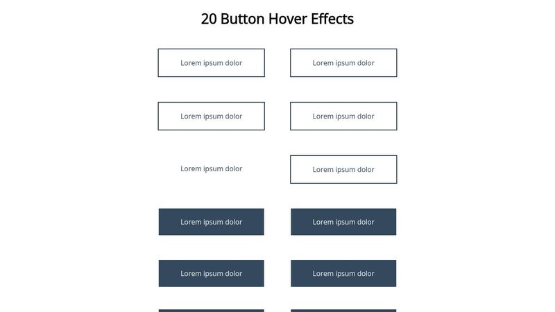 20 Button Hover Effects