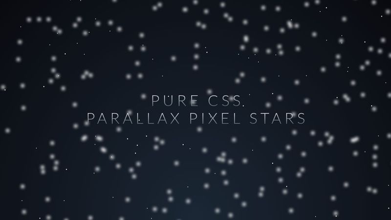 CodePen - Parallax Star background in CSS