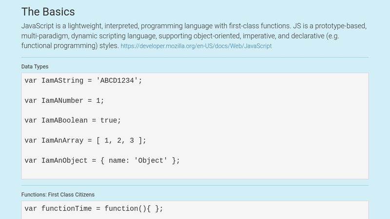 Javascript - The Basics