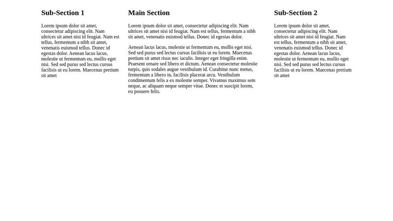 3 Column Responsive Layout
