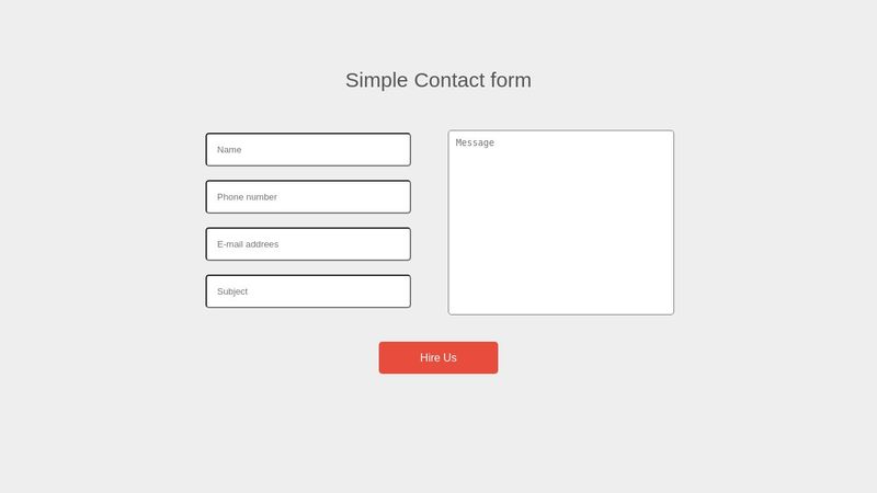 Simple contact form