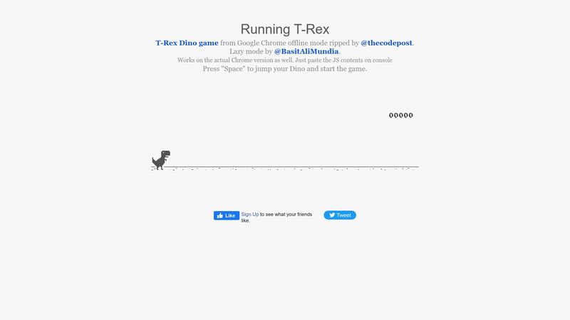 T-Rex Chrome Offline Game GAMEPLAY 