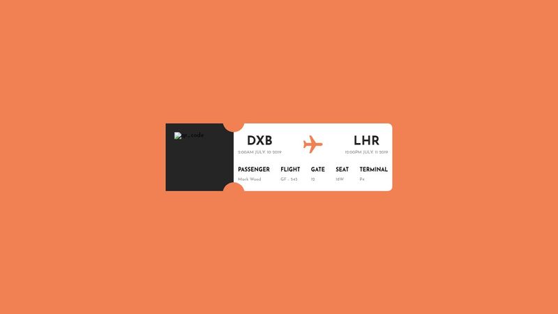 Ticket Air CSS/HTML