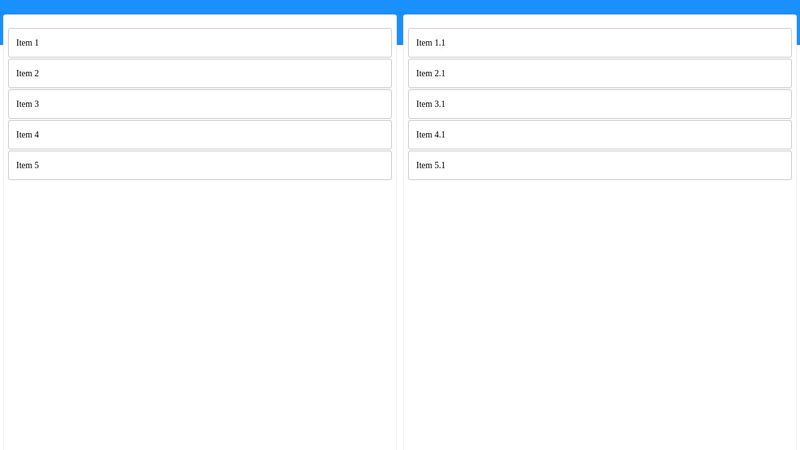 Drag and drop list using javascript