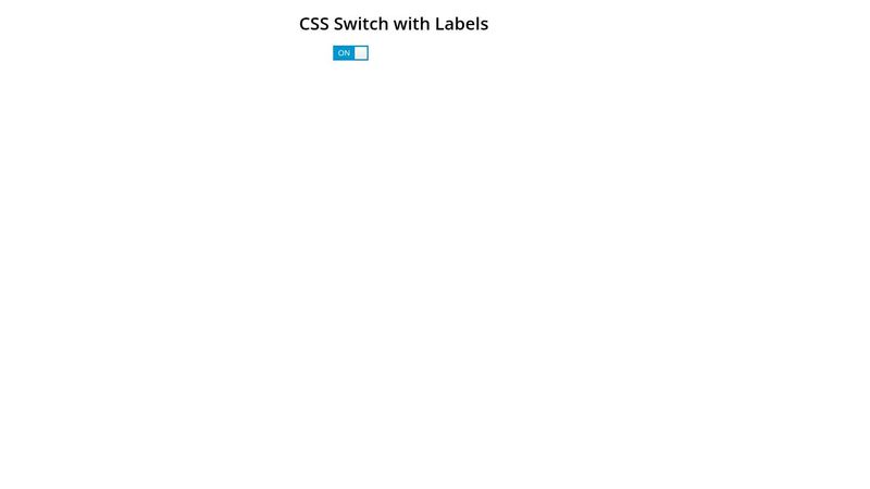 CSS Switch with Labels