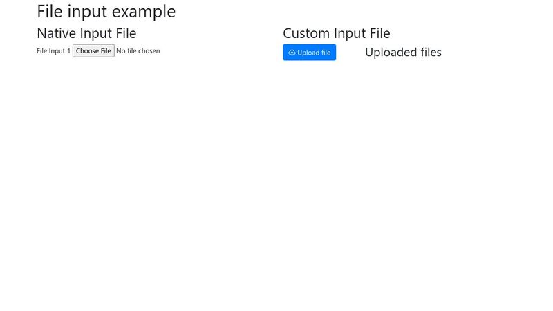 Custom File Upload Example