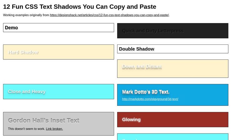 12 Fun CSS Text Shadows You Can Copy and Paste