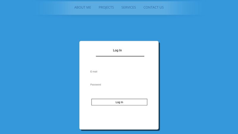 Log in form with pretty Nav Bar Pure Html Css