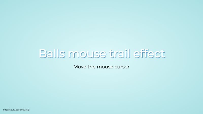 Mouse Trail Using Html CSS And Javascript - Javascript Mousemove Cursor  Trail Effects 