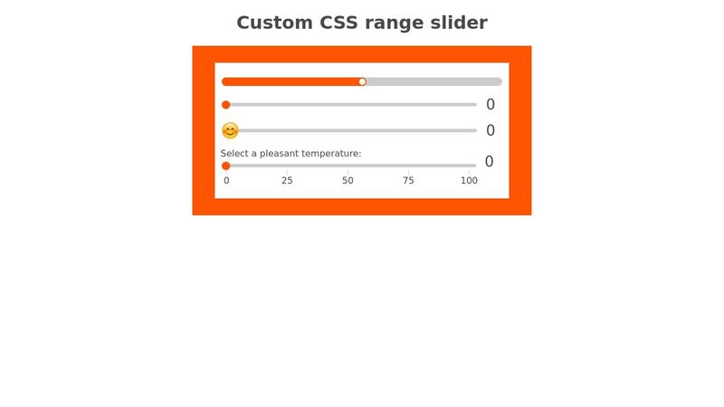 Custom CSS Range slider_v2.0