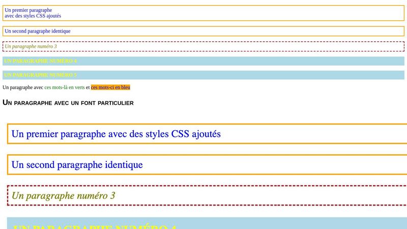 Exercice : Sélecteurs CSS #01
