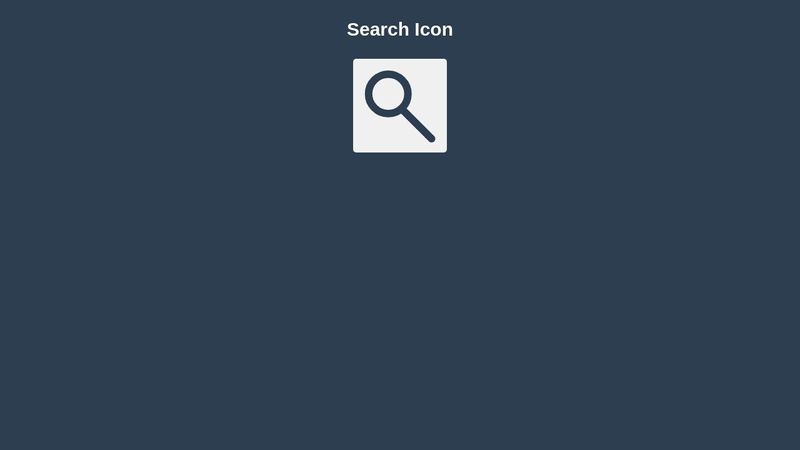 Pure CSS Search Icon
