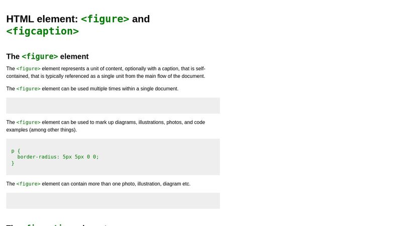 HTML element: figure and figcaption