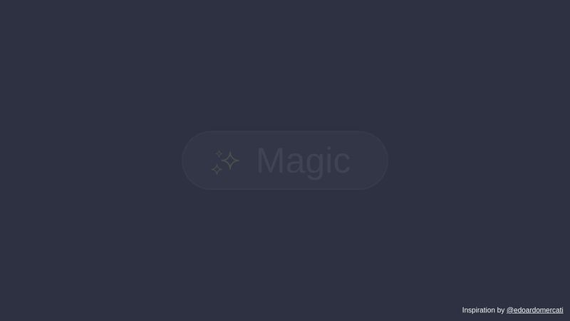 Magic Glow Button. Pure CSS, @property animation