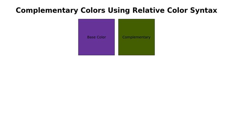 Complementary Colors Using Relative Color Syntax