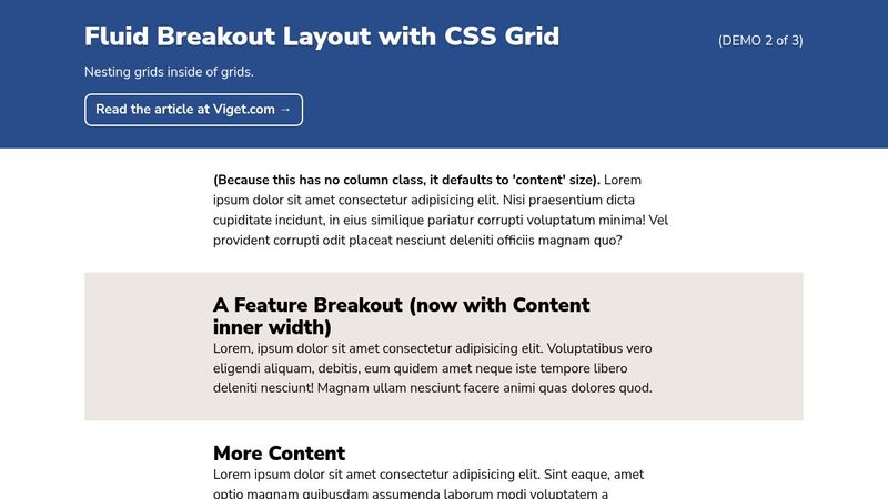 Fluid Breakout Layout with CSS Grid - Nested