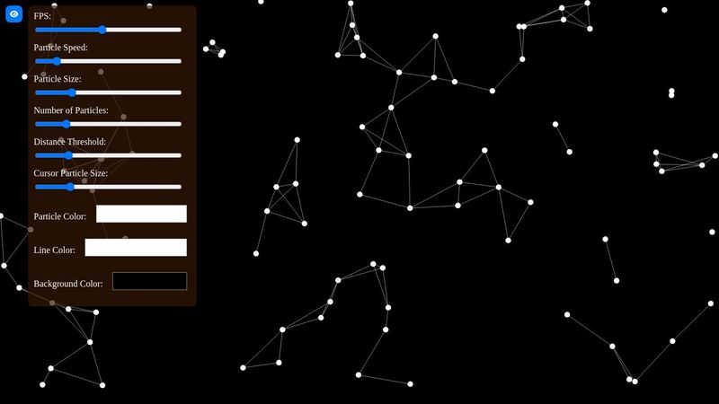 Interactive Particle System with Cursor-Following Particle