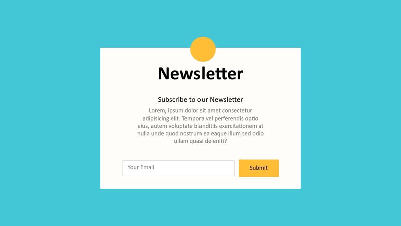 Newsletter with Html Css