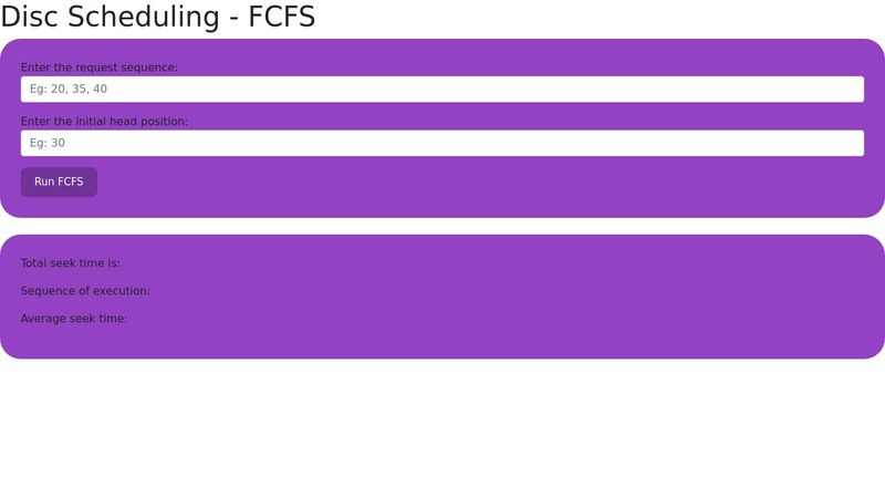 FCFS scheduling