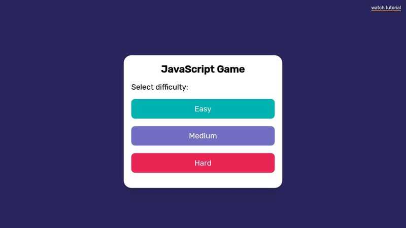 JavaScript Number Memorising Game