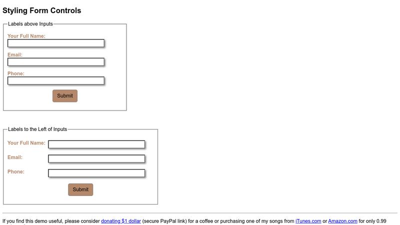 Styling Form Controls Demo