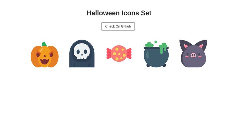 Halloween Icons set (Pure HTML/CSS )