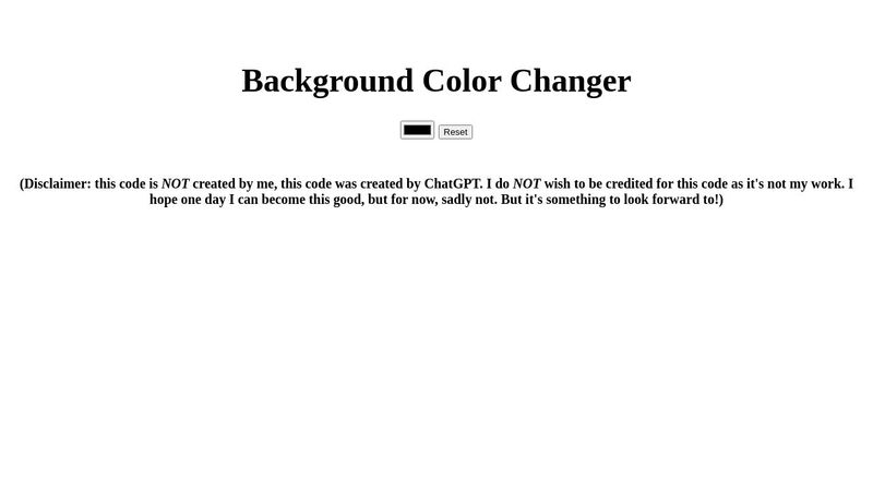 (Created By ChatGPT) Background Color Changer
