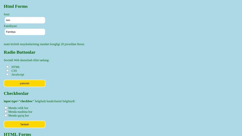 Html Forms by BotirDev
