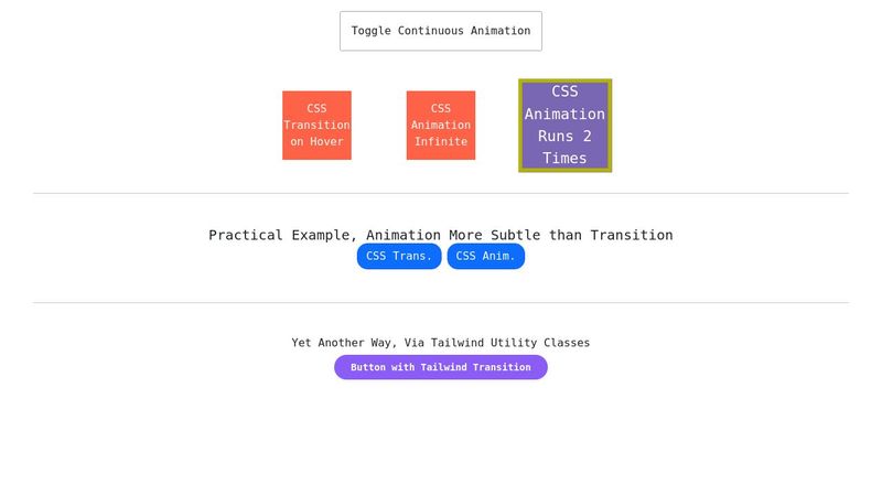 CSS Transition vs. Animation