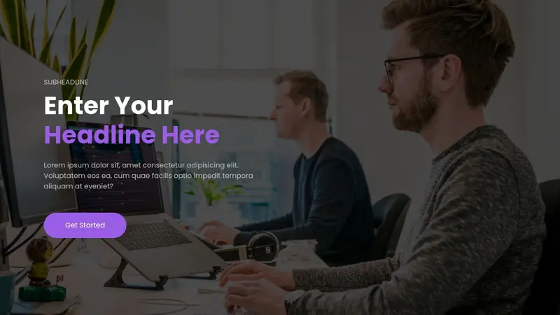 hero section pure Bootstrap - 2nd