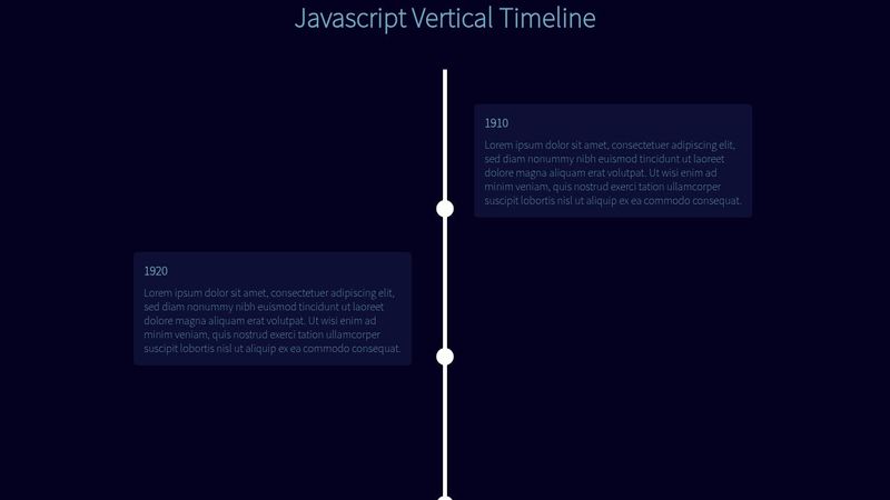 Javascript Vertical Timeline