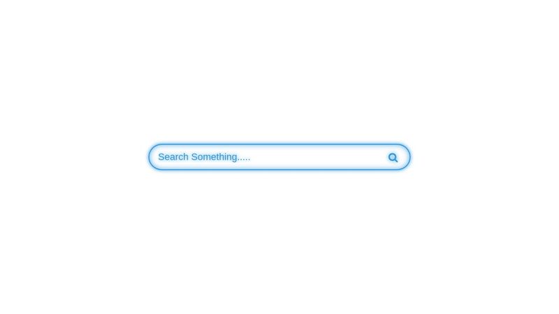 Pure CSS Responsive Groupped Glowing Search Bar With Animated Search Icon