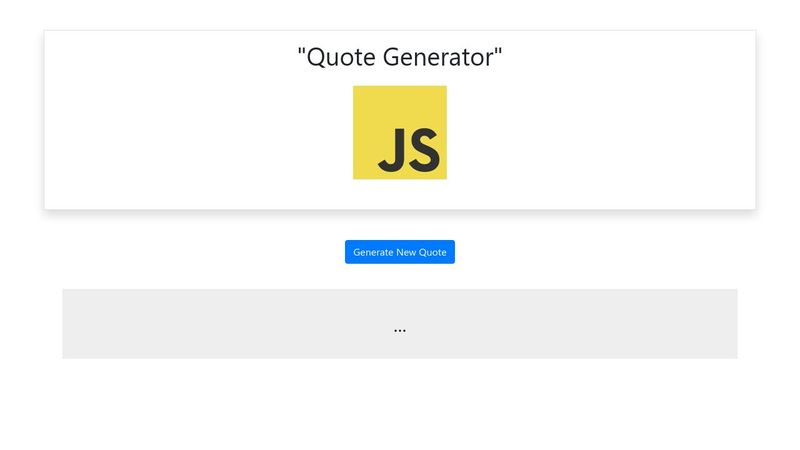 JavaScript Quote Generator