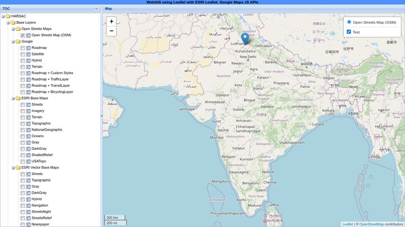 WebGIS Using Leaflet With ESRI Leaflet, Google Maps JS APIs