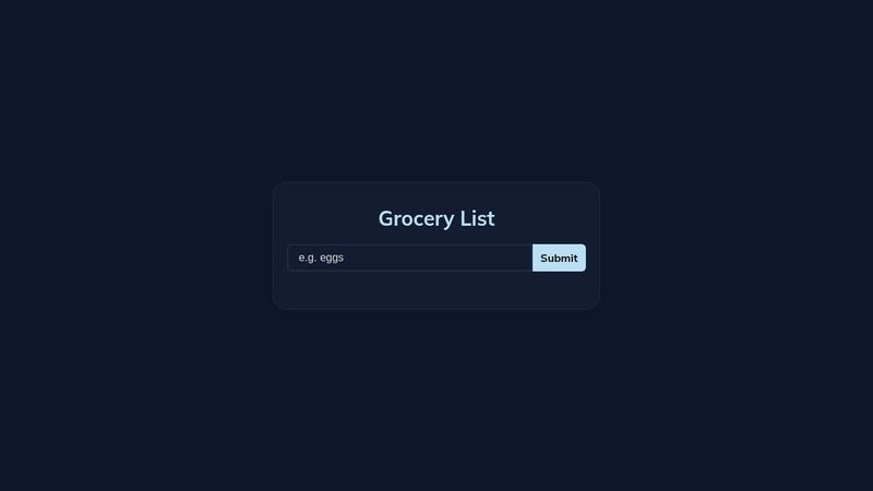 062 Javascript Grocery List
