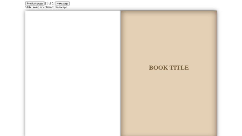 Page Flip or book flip Animation using javascript library