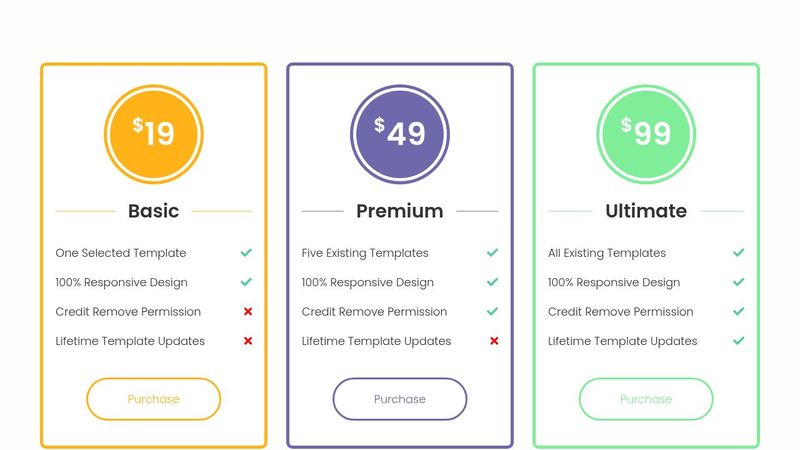 RESPONSIVE PRICING SECTION USING HTML & CSS