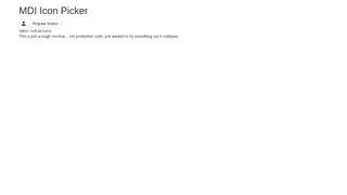 Material Design Icons - AngularJS Icon Picker